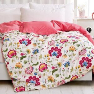 Adorable Small Colorful Floral 4-Piece Cotton Duvet Cover Sets