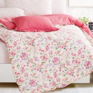 Rural Style Sweet Wild Pink Flowers 4-Piece Cotton Duvet Cover Sets