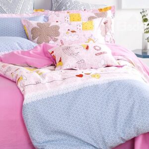 Sweet Dreams 4-Piece Organic Cotton Kids Duvet Cover Sets