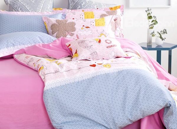 Sweet Dreams 4-Piece Organic Cotton Kids Duvet Cover Sets