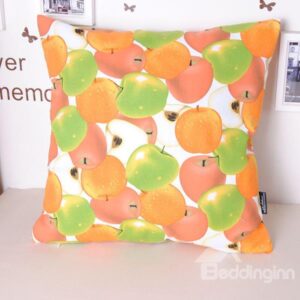 Lovely Pleochroic Apples Printing Cosie Cotton Throw Pillowcase