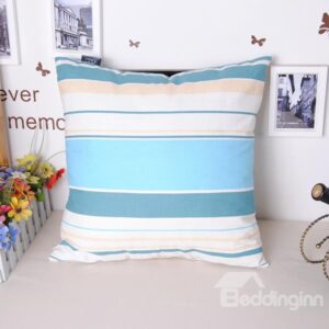 Vogue Stripe Style Throw Pillowcase with Cotton Fabric