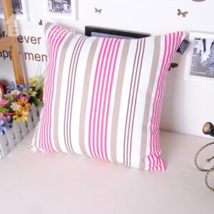 Stylish Classy Pink Stripe Printing Throw Pillowcase