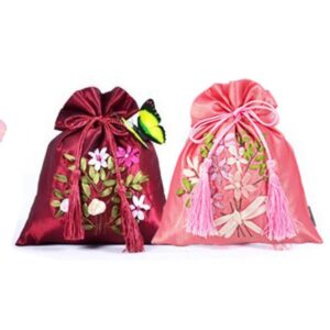 Traditional Elegant Silk Embroidery Bamboo Charcoal Bag Car Fragrance