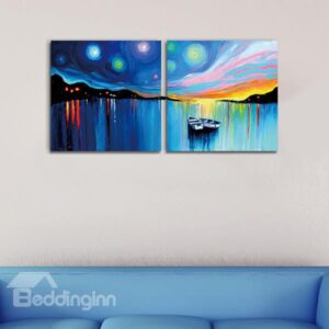 Fantastic Impressionism Art Painting Frameless Canvas 2-Panel Wall Art Prints