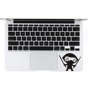 Amusing Masked Ninja in Swords Laptop Sticker