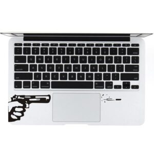 Creative Gun Firing Bullets Laptop Touch Panel Sticker