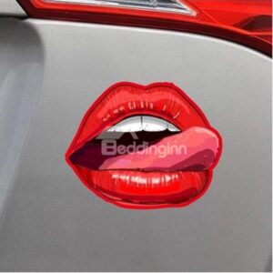 Red Tempting Mouth Car Stickers