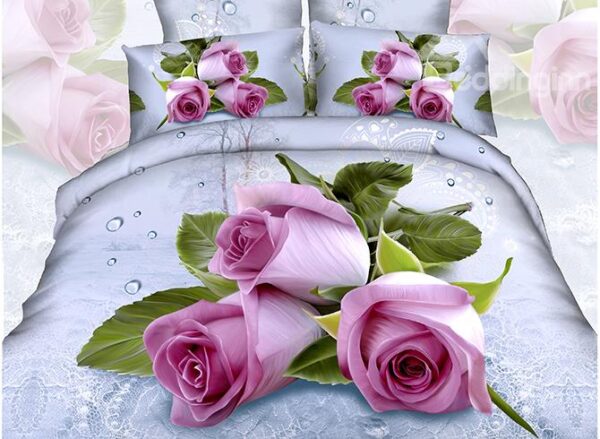 Super Comfy Gorgeous Rose Printing Fitted Sheet