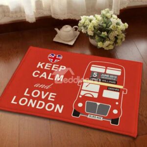 Creative Keep Calm and Love London Anti-Slipping and Water-Absorbing Area Rugs