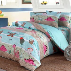 Bright Lovely Dinosaur Pattern Pure Cotton 4-Piece Duvet Cover Sets