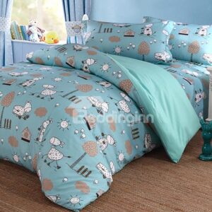 Lovely Pony Pattern 100% Cotton 4-Piece Duvet Cover Sets