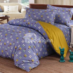 Lovely Futuristic Style 4-Piece Cotton Duvet Cover Sets