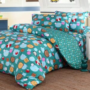 Lovely Bear Pattern Organic Cotton 4-Piece Duvet Cover Sets