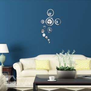 Creative Original 3D Acrylic Mirror Wall Sticker Wall Clock