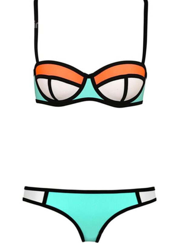 Stylish Multi Color Low Waist Straps Bikini