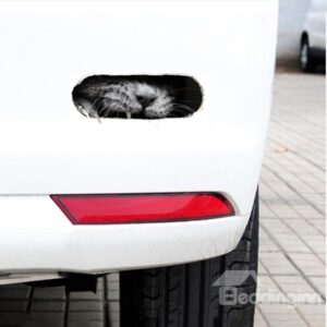 3D Angry Cat Face Car Stickers