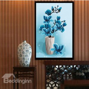 Fantastic Graceful Blue Flowers 1-Piece DIY Diamond Sticker