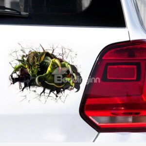 High Quality and Vivid 3D Green Monster Car Stickers