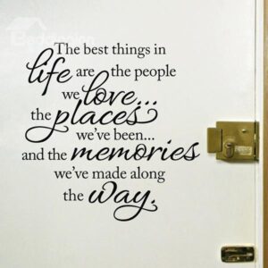 Inspiring Words and Quotes Life Motto Romovable Wall Sticker