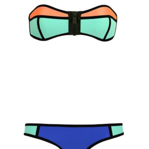 Amazing Color Block Strapless Women's Sexy Bikini