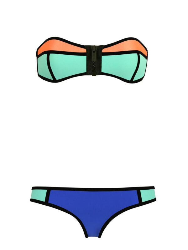 Amazing Color Block Strapless Women's Sexy Bikini