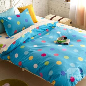 Colorful Polka Dot Pattern 3-Piece Organic Cotton Kids Duvet Cover Sets