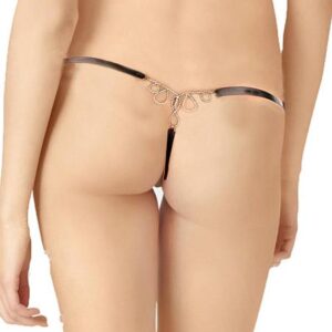 Sultry Metal Back Lace Front T Shape Panties
