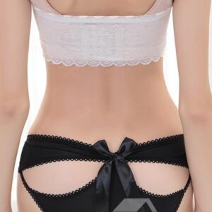 Charming Bow Cut Out Back Lady's Panties