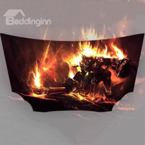 Fire Monster Ready For Fighting Scene Pattern Car Stickers