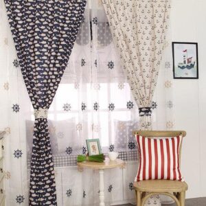 Contemporary Mediterranean Style Double Pinch Pleat Curtain