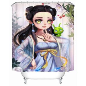 Vivid Lovely Fairy Print 3D Shower Curtain