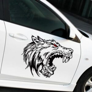 Super Cool Wolf Totem Light Reflective Car Stickers