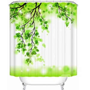 Attractive Vivid 3D Green Tree Shower Curtain
