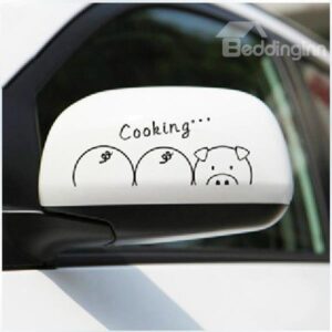 Adorable Pig Starving Pattern Car Stickers