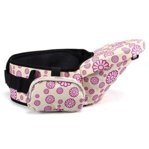 Bouncy Lovely Flowers Pattern Baby Hip Seat with Pocket