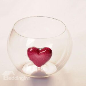Fancy Heart Design High Borosilicate Heat-resistant Glass Vase