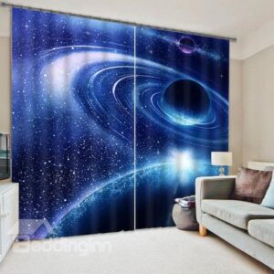 Amazing 3D Galaxy Reactive Dye Light Blocking Curtain