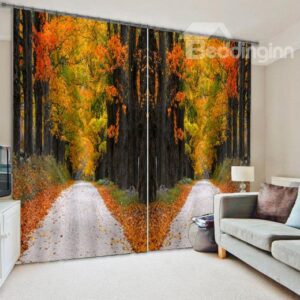 Forest Path Living Room&Bedroom 3D Blackout Curtain