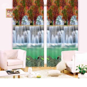 Beautiful Waterfall Living Room&Bedroom 3D Blackout Curtain