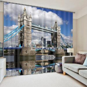 Tower Bridge Reactive Print 3D Blackout Curtain