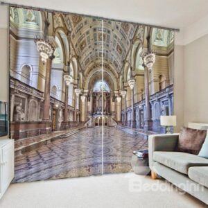 Magnificent Palace Print Room Darkening 3D Curtain