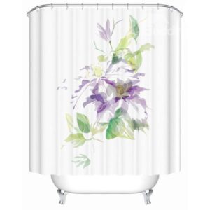Graceful Colorful Lotus Abstract Painting Shower Curtain
