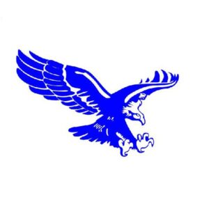 Eagle Spreading Wings and Flying Pattern Car Sticker