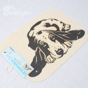 Superb Salable Dolorous Dog Print Bath Mats