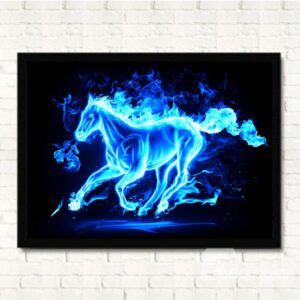 Fantastic Creative Original Flaming Horse Framed Wall Art Prints