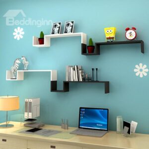 Creative Wood S-Shaped 1-Piece Wall Mount Wall Shelves