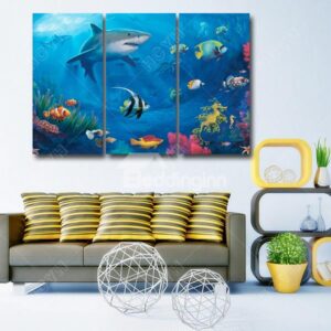 Amazing Sea World Aquaria 3-Panel Frameless Wall Art Prints
