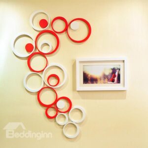 Creative DIY Decorations Polka Ring Background 3D Wall Sticker
