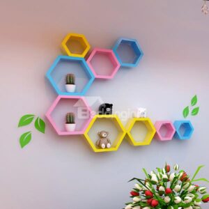 Creative Decorative Hexahedron Multi-Color 1-Set Wall Shelf